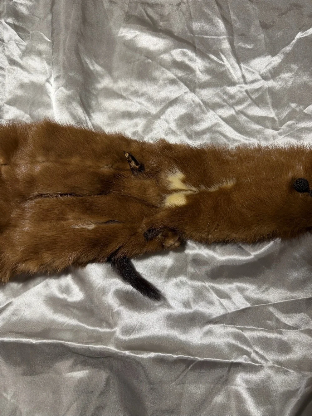 Vintage 1940s-1950w Multi Pelt Genuine Mink Fur Stole/scarf Wrap